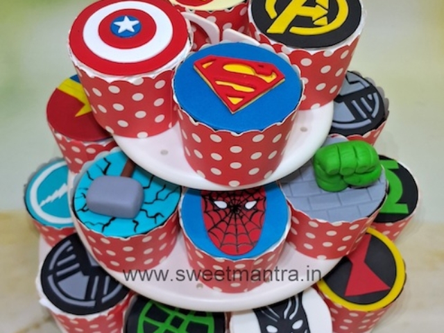 Superhero cupcakes for kids